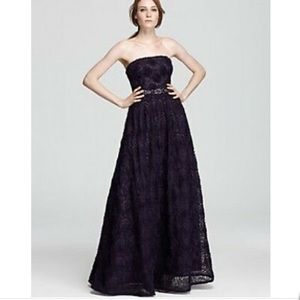 Adrianna Papell strapless tulle fit and flare ball gown